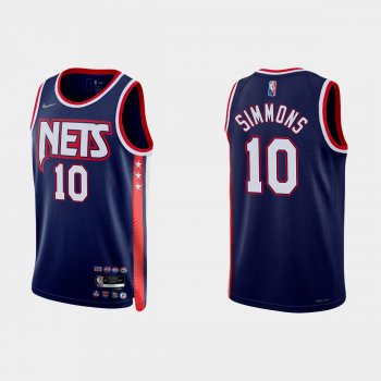 Brooklyn Nets #25 Ben Simmons NBA 75th Anniversary City Navy Jersey