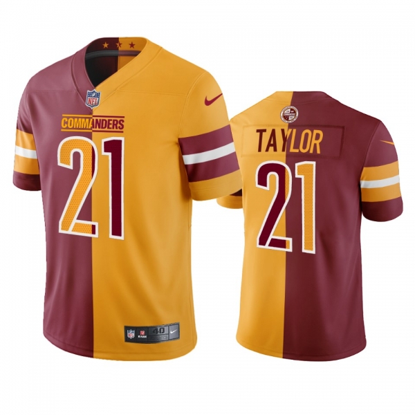 Washington Commanders Sean Taylor Burgundy Gold Split Jersey