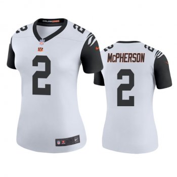 Women's Cincinnati Bengals Evan McPherson White Color Rush Legend Jersey