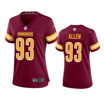 Women's Washington Commanders Jonathan Allen Burgundy Game Jersey