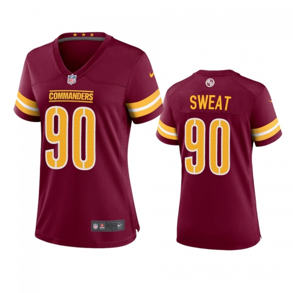 Women's Washington Commanders Montez Sweat Burgundy Game Jersey