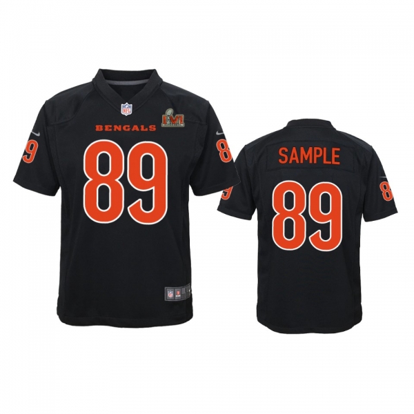 Youth Bengals Drew Sample Black Super Bowl LVI Game Fashion Jersey