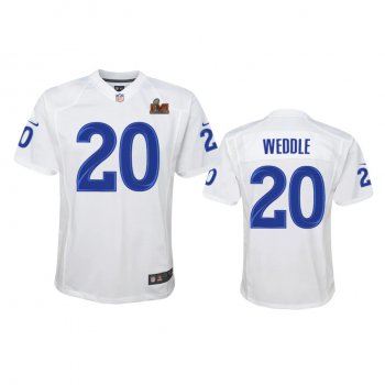 Youth Rams Eric Weddle White Super Bowl LVI Game Fashion Jersey