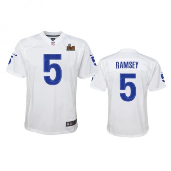 Youth Rams Jalen Ramsey White Super Bowl LVI Game Fashion Jersey