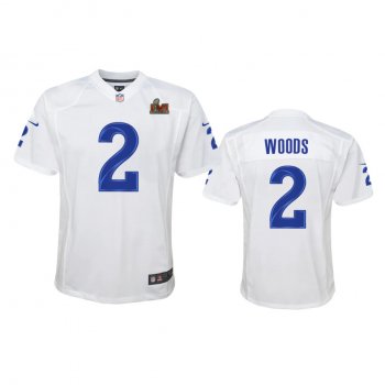 Youth Rams Robert Woods White Super Bowl LVI Game Fashion Jersey