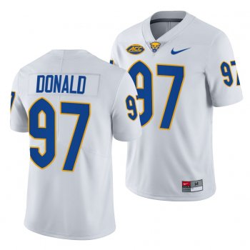 Pitt Panthers Aaron Donald #97 White College Football Jersey NFL Alumni Limited