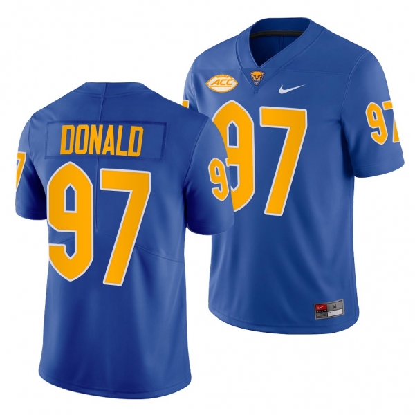 Pitt Panthers Aaron Donald 97 Royal College Football NFL Alumni Limited Jersey Men