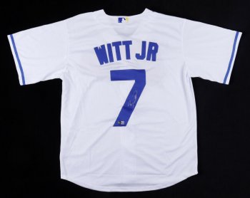 Bobby Witt Jr. Signed Kansas City Royal Jersey (Beckett Holo) 2019 #2 Overall Pk