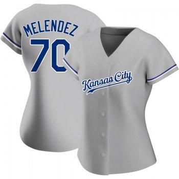 Women's Gray Replica MJ Melendez Kansas City Road Jersey