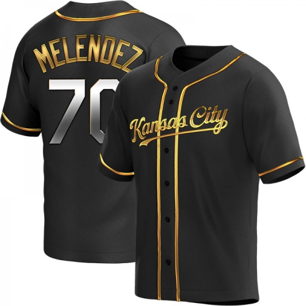 Youth Black Golden Replica MJ Melendez Kansas City Alternate Jersey