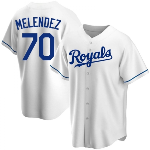 Youth White Replica MJ Melendez Kansas City Home Jersey