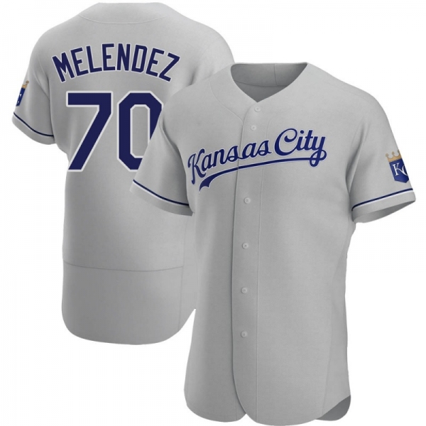 Gray Authentic MJ Melendez Men's Kansas City Road Jersey