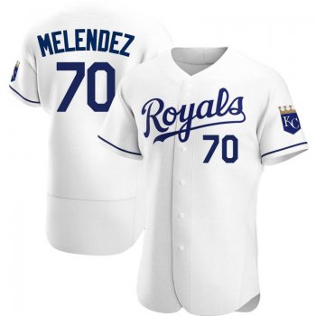 White Authentic MJ Melendez Men's Kansas City Home Jersey