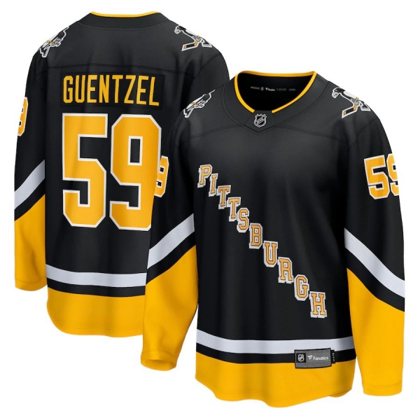 Fanatics Branded Jake Guentzel Pittsburgh Penguins Black 2021/22 Alternate Premier Breakaway Player Jersey