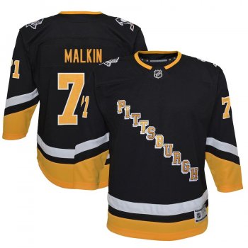 Youth Evgeni Malkin Pittsburgh PenguinsBlack 2021/22 Alternate Premier Player Jersey