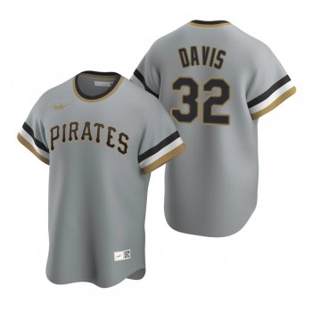 Pittsburgh Pirates Henry Davis Nike Gray Cooperstown Collection Road Jersey