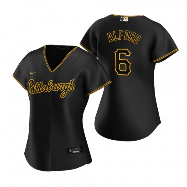 Women's Pittsburgh Pirates Anthony Alford Black Replica Alternate Jersey