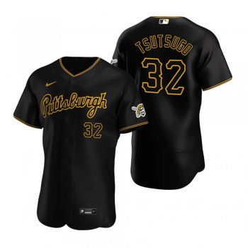 Men's Pittsburgh Pirates Yoshi Tsutsugo Black Authentic Alternate Jersey