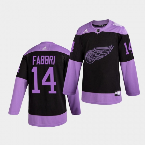 Detroit Red Wings Robby Fabbri HockeyFightsCancer Jersey Purple Authentic