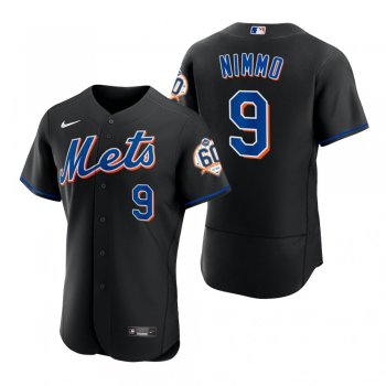 Men's New York Mets Brandon Nimmo Black 60th Anniversary Alternate Authentic Jersey