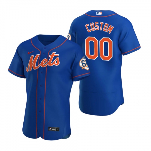 Men's New York Mets Custom Royal 60th Anniversary Alternate Authentic Jersey