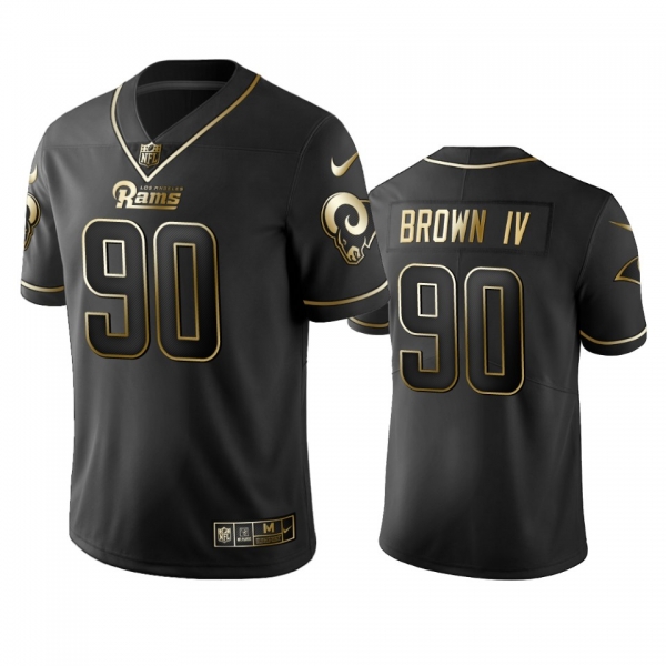 Earnest Brown IV Rams Black Golden Edition Vapor Limited Jersey