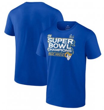 NFL Rams 2022 Royal Super Bowl LVI Champions Parade Celebration T-Shirt