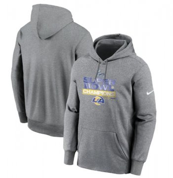 NFL Rams 2022 Heathered Charcoal Super Bowl LVI Champions Locker Room Trophy Collection Pullover Hoodie