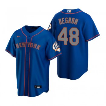 New York Mets Jacob deGrom Nike Royal 60th Anniversary Replica Jersey