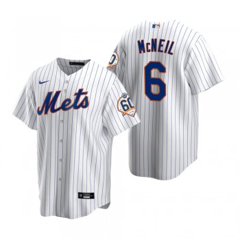 New York Mets Jeff McNeil Nike White 60th Anniversary Replica Jersey