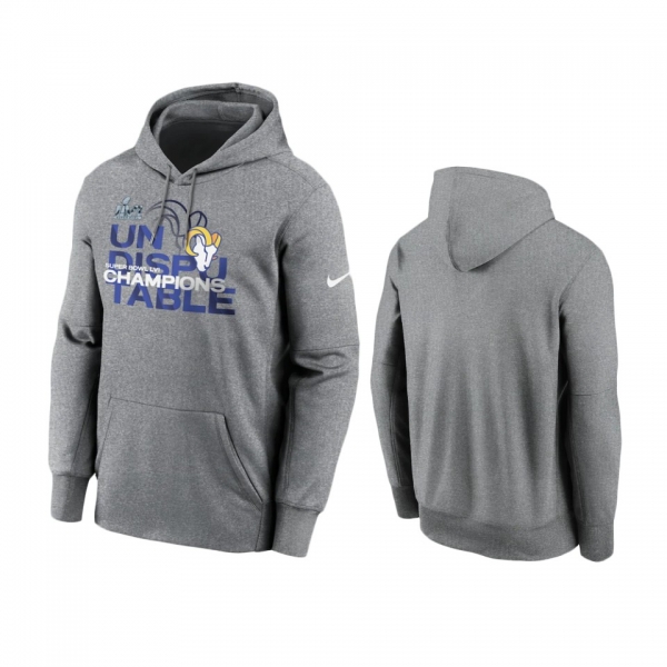 Los Angeles Rams Charcoal Super Bowl LVI Champions Slogan Hoodie