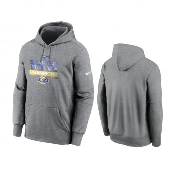 Los Angeles Rams Charcoal Super Bowl LVI Champions Locker Room Trophy Hoodie