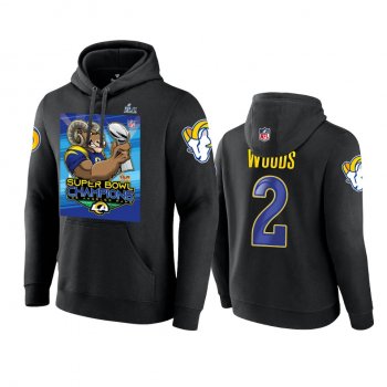 Los Angeles Rams Robert Woods Black Super Bowl LVI Champions Cartoon Hoodie