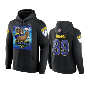 Los Angeles Rams Tyler Higbee Black Super Bowl LVI Champions Cartoon Hoodie