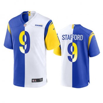 Los Angeles Rams Matthew Stafford 2021 Royal White Split Game Jersey