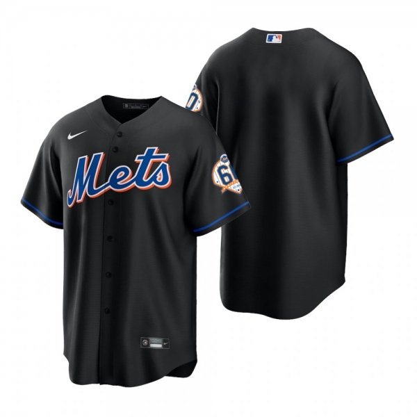 New York Mets Nike Black 60th Anniversary Replica Jersey