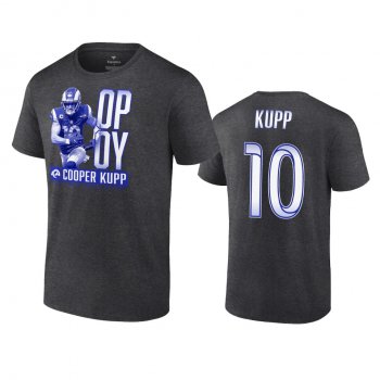 Los Angeles Rams Cooper Kupp Charcoal 2021 NFL Offensive Player of the Year T-Shirt