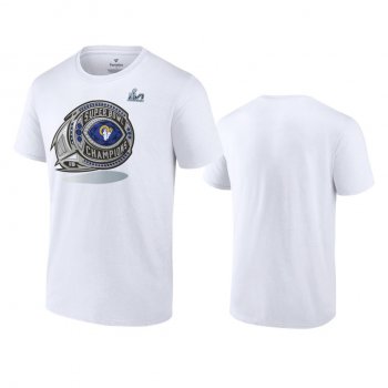 Los Angeles Rams White Super Bowl LVI Champions Ring T-Shirt