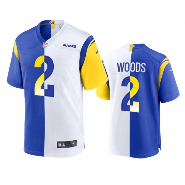 Los Angeles Rams Robert Woods 2021 Royal White Split Game Jersey