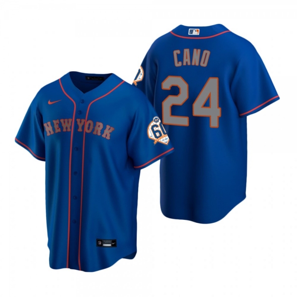 New York Mets Robinson Cano Nike Royal 60th Anniversary Replica Jersey