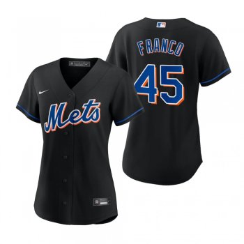 Women's New York Mets John Franco Black Replica Alternate Jersey