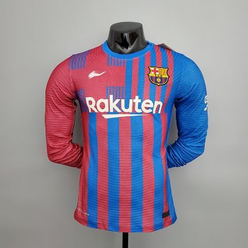 21/22 Barcelona home Jersey version long sleeve-2584940