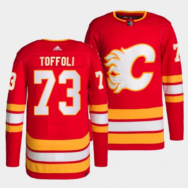 Tyler Toffoli Flames Authentic Primegreen Red Jersey #73 Home