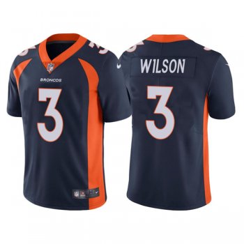 Men's Denver Broncos #3 Russell Wilson Navy Vapor Untouchable Limited Stitched Jersey