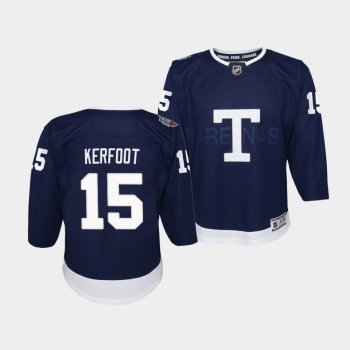 Youth Toronto Maple Leafs 2022 Heritage Classic Alexander Kerfoot #15 Navy Jersey