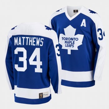 Auston Matthews Toronto Maple Leafs Vintage Blue Jersey Replica