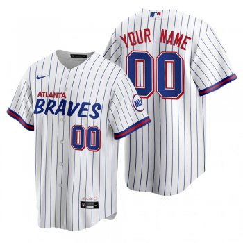 Atlanta Braves Custom White 2021 City Connect Replica Jersey