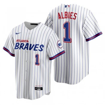 Atlanta Braves Ozzie Albies White 2021 City Connect Replica Jersey