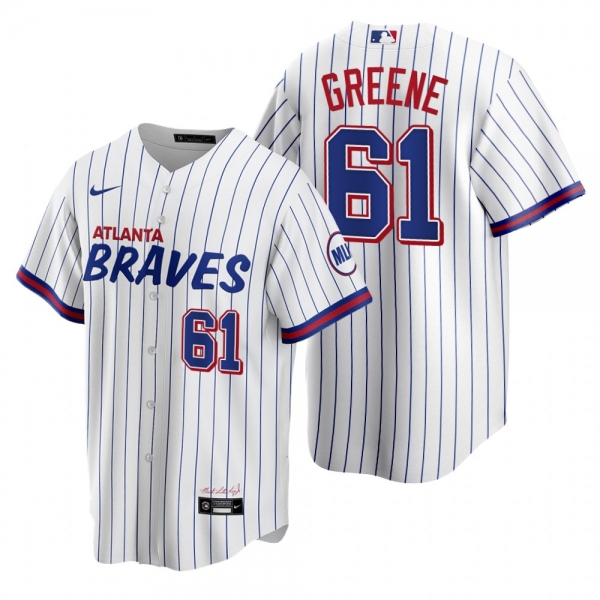 Atlanta Braves Shane Greene White 2021 City Connect Replica Jersey