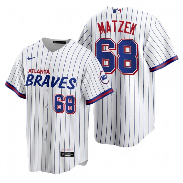 Atlanta Braves Tyler Matzek White 2021 City Connect Replica Jersey